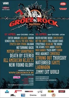 27.04. - 28.04.2007 - Groezrock 2007 u.a. mit Jimmy Eat World, Rise Against - Belgien Meerhout