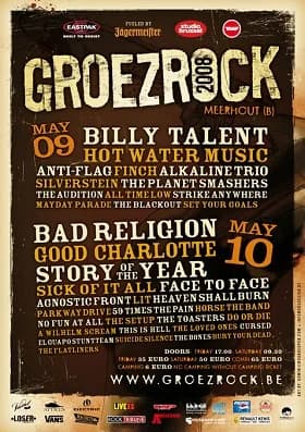 09.05. - 10.05.2008 - Groezrock 2008 u.a. mit Billy Talent, Face to Face - Belgien Meerhout