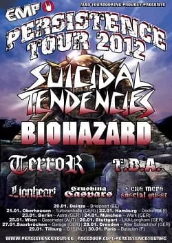 23.01.2012 - Persistence Tour 2012 u.a. mit Suicidal Tendencies / Biohazard / Terror - Berlin Astra 