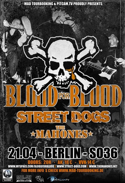 21.04.2011 - Blood for Blood / Street Dogs - Berlin SO36 