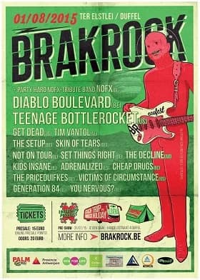 01.08.2015 - Brakrock 2015 u.a. mit Teenage Bottlerocket, Get Dead, Tim Vantol - Belgien Duffel