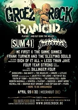 29.04.2016 - Groezrock 2016 u.a. mit Rancid / No Fun At All - Belgien, Meerhout (Tag 1)