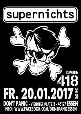Supernichts: Tourdaten vor der Schaffenspause