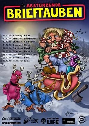 Abstürzende Brieftauben: Live vor Weihnachten