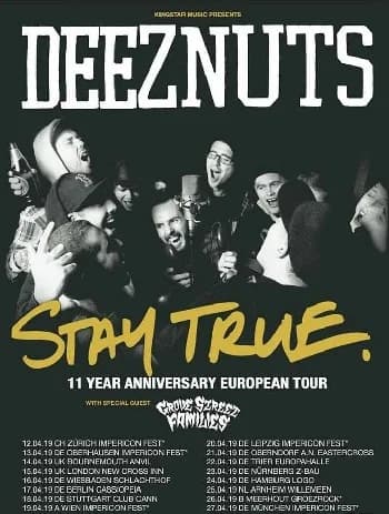 Deez Nutz: „Stay True“ Jubiläumstour