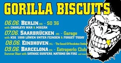 Gorilla Biscuits: Im Juni auf deutschen Bühnen