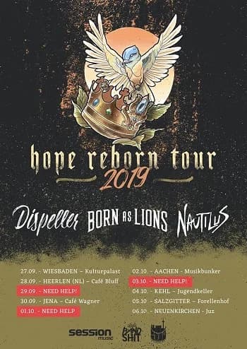 Hope Reborn Tour: Auf der Suche nach Auftrittsmöglichkeiten