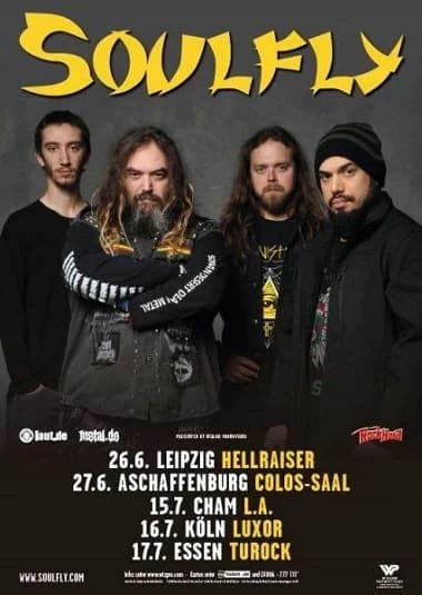 Soulfly: Ab Monatsende auf deutschen Bühnen