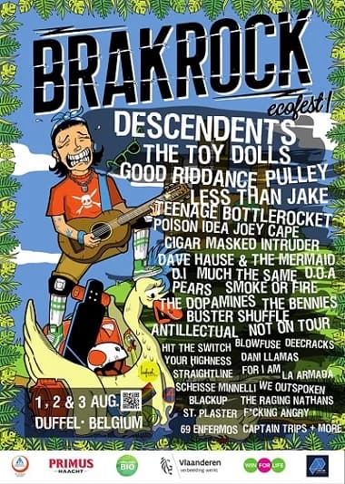 03.08. – 04.08.2019 – Brakrock Ecofest u. a. mit Descendents, Propagandhi, Teenage Bottlerocket – Duffel, Belgien