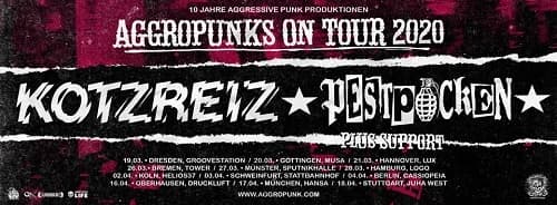 10 Jahre Aggressive Punk Produktionen: Kotzreiz & Pestpocken feiern live