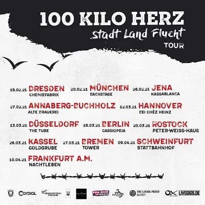 100 Kilo Herz: Tourdaten… keine Nachholtermine