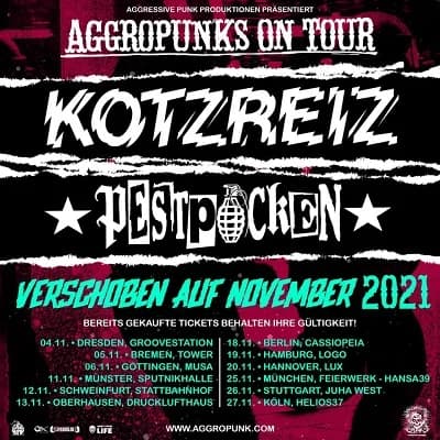 Kotzreiz & Pestpocken: Die Tour-Verschiebung geht weiter