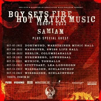 Boysetsfire: Mit Knaller-Line-Up auf Tour