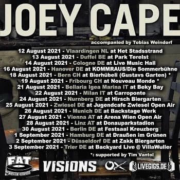 Joey Cape: Ergänzende Stationen der kommenden Tour