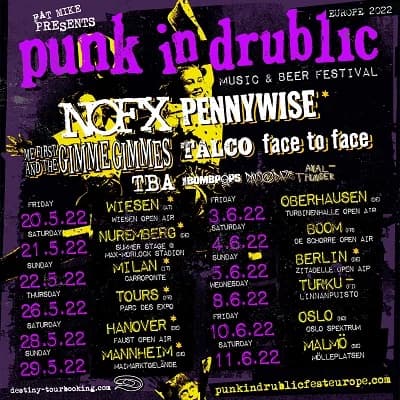 Punk in Drublic 2022: Das Line-Up steht, die Termine auch