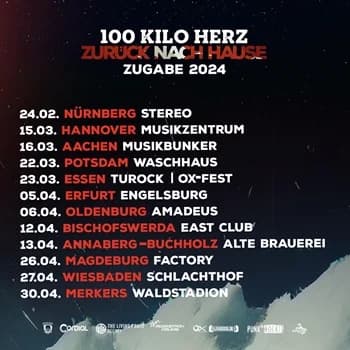 100 Kilo Herz: Erweiterte Tour-Daten
